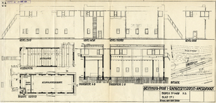 852260 Aanzichten, doorsneden, plattegronden en situatie van het te bouwen seinhuis Post I op het rangeerterrein van de ...